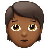 Apple design of the person: medium-dark skin tone emoji verson:ios 16.4
