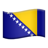 Apple design of the flag: Bosnia & Herzegovina emoji verson:ios 16.4