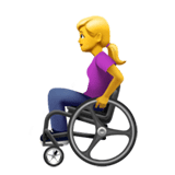 Apple design of the woman in manual wheelchair emoji verson:ios 16.4