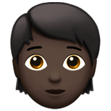 Apple design of the person: dark skin tone emoji verson:ios 16.4