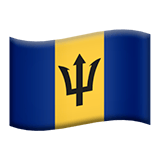 Apple design of the flag: Barbados emoji verson:ios 16.4