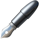 Apple design of the fountain pen emoji verson:ios 16.4