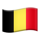 Apple design of the flag: Belgium emoji verson:ios 16.4