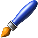 Apple design of the paintbrush emoji verson:ios 16.4