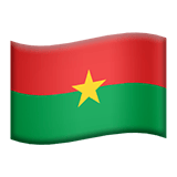 Apple design of the flag: Burkina Faso emoji verson:ios 16.4