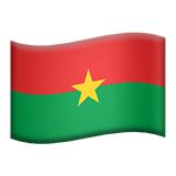 Apple design of the flag: Burkina Faso emoji verson:ios 16.4
