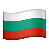 Apple design of the flag: Bulgaria emoji verson:ios 16.4