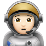 Apple design of the astronaut: light skin tone emoji verson:ios 16.4