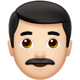 Apple design of the man: light skin tone emoji verson:ios 16.4