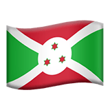 Apple design of the flag: Burundi emoji verson:ios 16.4