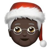 Apple design of the mx claus: dark skin tone emoji verson:ios 16.4