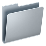 Apple design of the file folder emoji verson:ios 16.4