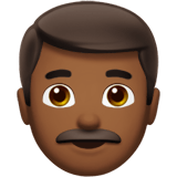 Apple design of the man: medium-dark skin tone emoji verson:ios 16.4
