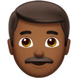 Apple design of the man: medium-dark skin tone emoji verson:ios 16.4