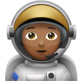 Apple design of the astronaut: medium-dark skin tone emoji verson:ios 16.4