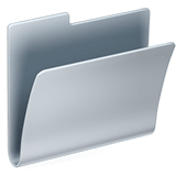 Apple design of the open file folder emoji verson:ios 16.4