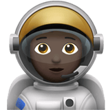 Apple design of the astronaut: dark skin tone emoji verson:ios 16.4