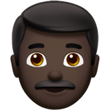 Apple design of the man: dark skin tone emoji verson:ios 16.4