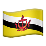 Apple design of the flag: Brunei emoji verson:ios 16.4