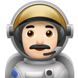 Apple design of the man astronaut: light skin tone emoji verson:ios 16.4