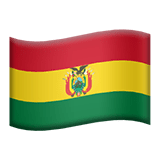 Apple design of the flag: Bolivia emoji verson:ios 16.4