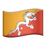 Apple design of the flag: Bhutan emoji verson:ios 16.4