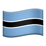 Apple design of the flag: Botswana emoji verson:ios 16.4