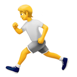 Apple design of the person running emoji verson:ios 16.4