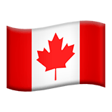 Apple design of the flag: Canada emoji verson:ios 16.4