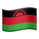 Apple design of the flag: Malawi emoji verson:ios 16.4