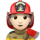 Apple design of the firefighter: light skin tone emoji verson:ios 16.4