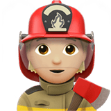 Apple design of the firefighter: medium-light skin tone emoji verson:ios 16.4