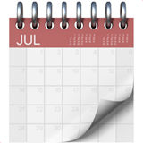 Apple design of the spiral calendar emoji verson:ios 16.4