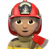 Apple design of the firefighter: medium skin tone emoji verson:ios 16.4