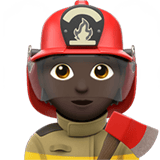 Apple design of the firefighter: dark skin tone emoji verson:ios 16.4