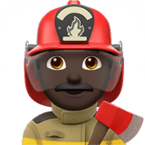 Apple design of the man firefighter: dark skin tone emoji verson:ios 16.4