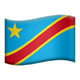 Apple design of the flag: Congo - Kinshasa emoji verson:ios 16.4