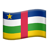 Apple design of the flag: Central African Republic emoji verson:ios 16.4