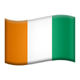 Apple design of the flag: Côte d’Ivoire emoji verson:ios 16.4