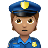 Apple design of the police officer: medium skin tone emoji verson:ios 16.4