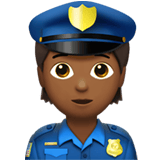 Apple design of the police officer: medium-dark skin tone emoji verson:ios 16.4