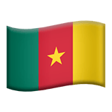 Apple design of the flag: Cameroon emoji verson:ios 16.4