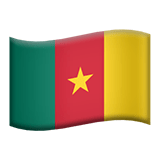 Apple design of the flag: Cameroon emoji verson:ios 16.4