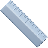 Apple design of the straight ruler emoji verson:ios 16.4