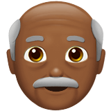 Apple design of the old man: medium-dark skin tone emoji verson:ios 16.4