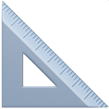 Apple design of the triangular ruler emoji verson:ios 16.4