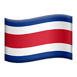 Apple design of the flag: Costa Rica emoji verson:ios 16.4