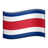 Apple design of the flag: Costa Rica emoji verson:ios 16.4