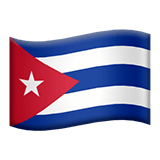 Apple design of the flag: Cuba emoji verson:ios 16.4
