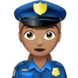Apple design of the woman police officer: medium skin tone emoji verson:ios 16.4